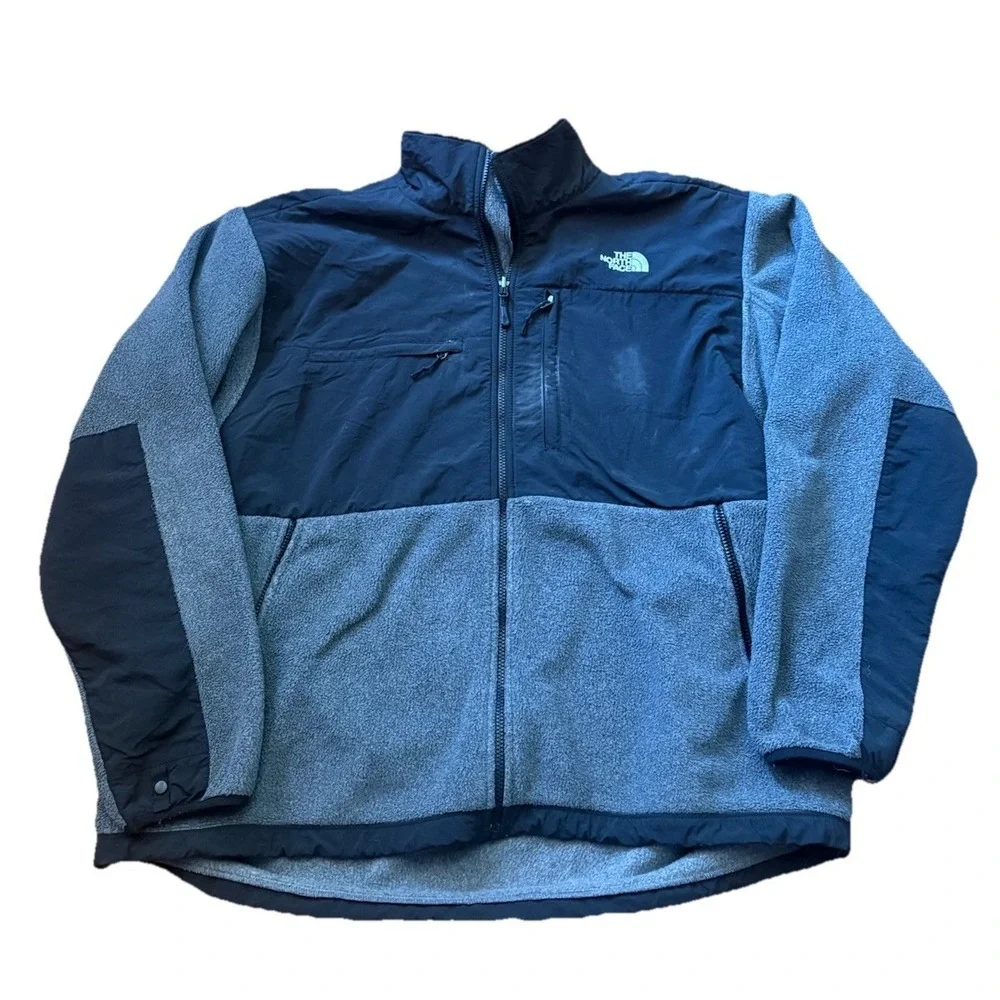 The North Face Denali Jacket Polartec Fleece Gray Men's Size XXL Y2K Vintage